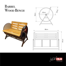 Load image into Gallery viewer, Barrel Wood Bench
