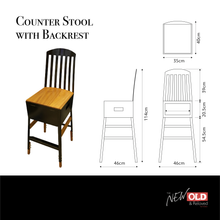 Load image into Gallery viewer, Counter Stool with Backrest